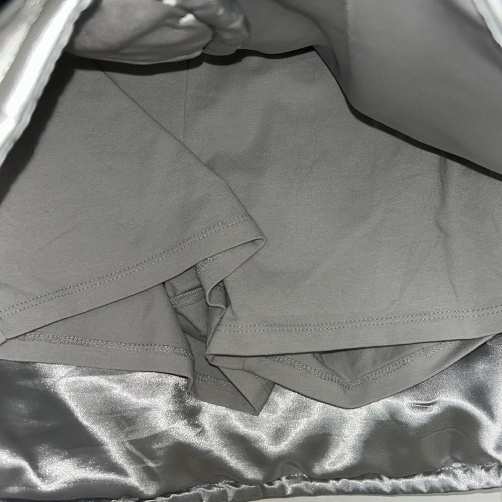 Kids' Metallic Faux Leather Skort In Silver(Size 14) - Picture 5 of 5